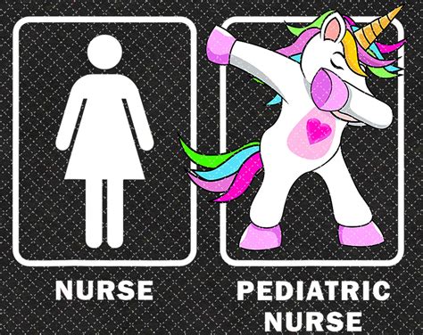 pediatric nurse funny dabbing unicorn medical png png files etsy