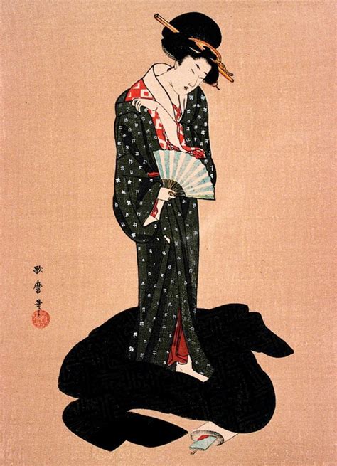 Kitagawa Utamaro Late 1700s Portrait Of A Courtesan 歌麿 浮世絵 日本美術