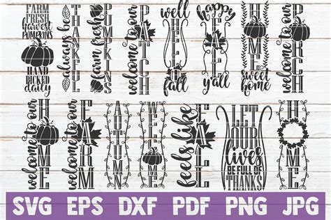Download Fall Porch Signs SVG Bundle | Autumn Decorations By MintyMarshmallows | TheHungryJPEG.com