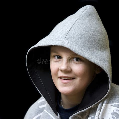 Smiling Hooded Boy Stock Photo Image Of Attitu Head 7257902