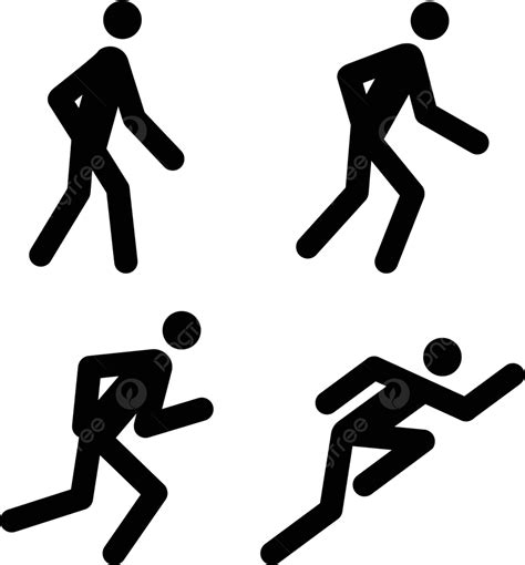 Menjalankan Piktogram Orang Olahraga Lari Vektor Rakyat Olahraga
