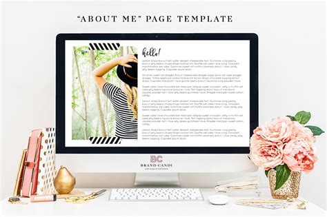 About Me Page Template Presentation Templates Creative Market