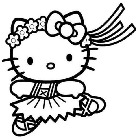 Print Gambar Mewarnai Hello Kitty Gambar Putih