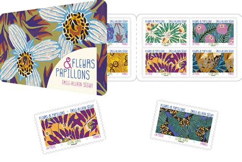 Carnet De Timbres Fleurs Et Papillons Lettre Verte La Poste