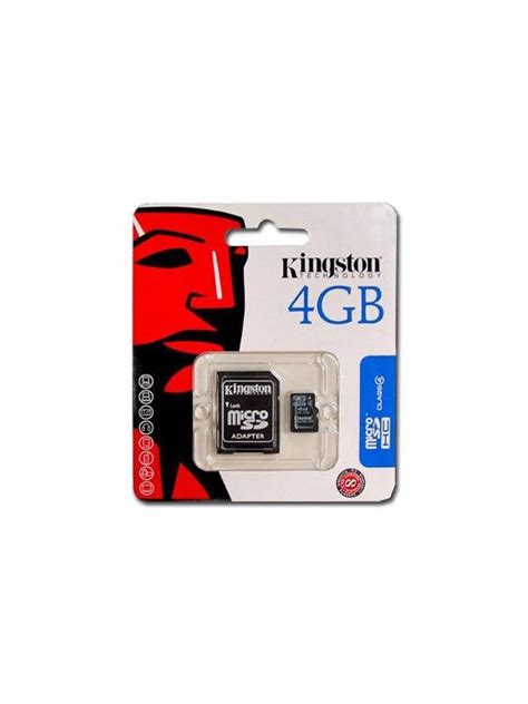 Microsdhc 4gb Class 4 Memory Card With Sd Adapter Kingston Unlock