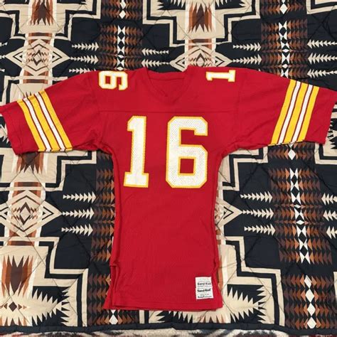 vtg macgregor sand knit red jersey nfl football jersey large chiefs usa 35 00 picclick