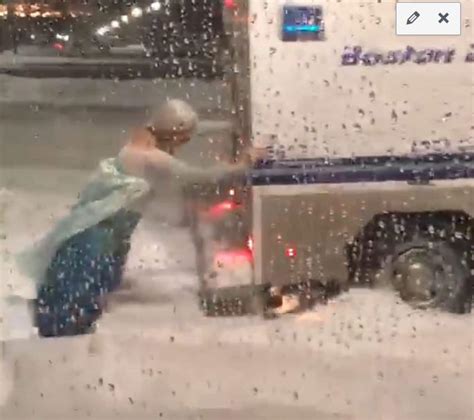 Drag Elsa Frees Boston Police Wagon Stuck In The Snow The Washington Post