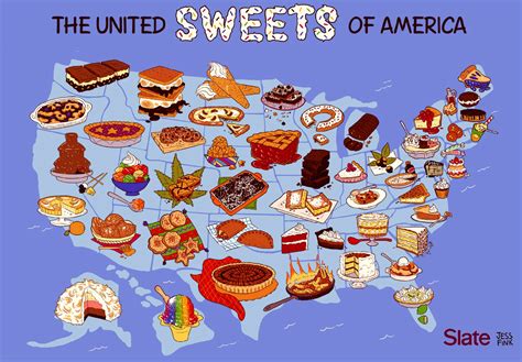 50 States 50 Desserts Desserts America Map American Desserts