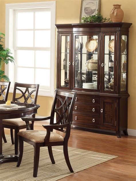 If traditional hutch cabinets aren't really your style, check out this sleek storage unit. Crown Mark China Cabinet | Elegant dining room, China ...