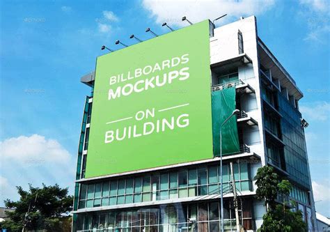 building billboard mockups  premium templates