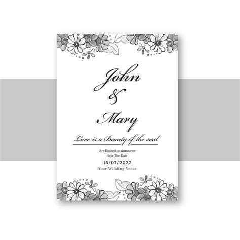 Maybe you would like to learn more about one of these? Beautiful wedding invitation card template with decorative flora - Download Free Vectors ...