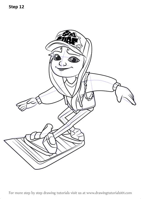 How To Draw Jake Running From Subway Surfers Subway Surfers Step By