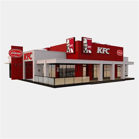 3D American KFC Restaurant CGTrader