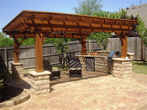 Attached garages are the point of entry for many home invasions. Outdoor Kitchen Patio Backyard Unique Detached Garage With ...