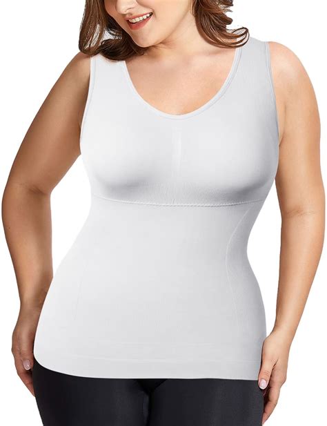 Comfree Womens Cami Shaper Plus Size With Built In Bra Camisole Tummy