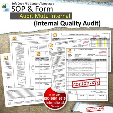 Jual I0 Softcopy Contoh Sop And Form Audit Mutu Internal Yang Sejalan
