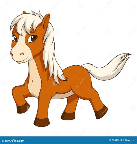 Cartoon Cute Little Horse Stock Vector Illustration Of Tail 35543019