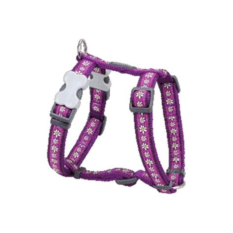 Dog Harness Design Daisy Chain Purple Large