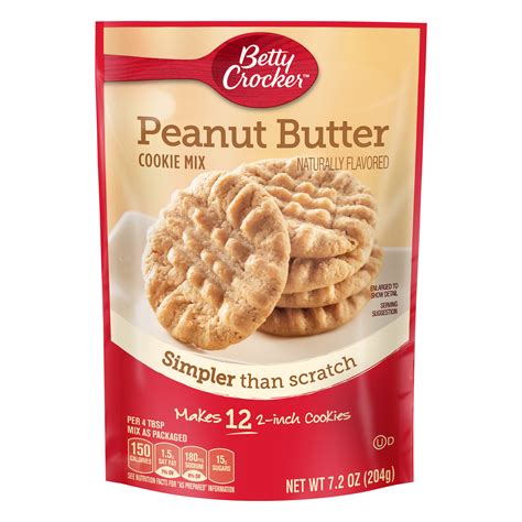 Betty Crocker Peanut Butter Snack Size Cookie Mix 72 Oz