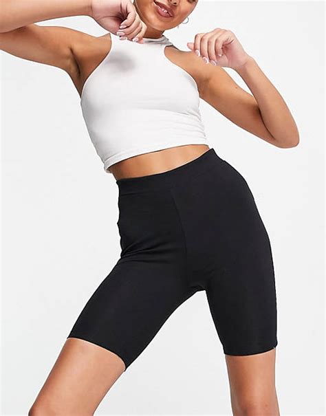 new look legging shorts in black asos