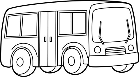 Bus Kleurplaat Geïsoleerd Voor Kinderen 5162682 Vectorkunst Bij Vecteezy