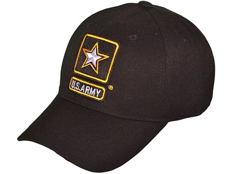 Us Army Logo Embroidered Cap Military Black Baseball Hat Mens