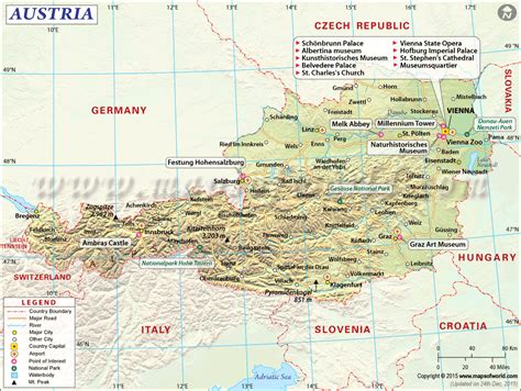 Map Of Austria Lake District Maps Of The World