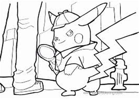 Pokemon Detective Pikachu Coloring Pages Page 1 Of 1 Start Overpage 1 Of 1