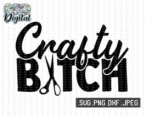 crafty bitch svg crafty mom svg crafty mama svg craft room etsy