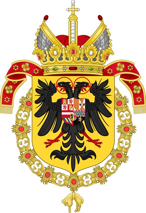 Charles V as Holy Roman Emperor, Charles I as King of Spain | Coat of arms, Heraldry, Roman emperor