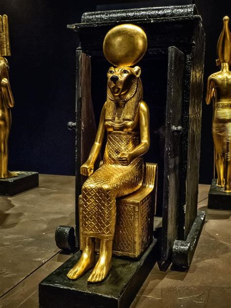 Seated Figure Of The Goddess Sekhmet Ona Throne New Kingdom 18th Dynasty Egypt 1332 1323 Bc