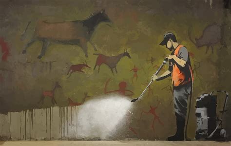 Hd Wallpaper Street Art Banksy Graffiti Occupation Real People