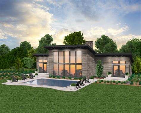 Silk House Plan One Story Modern Dual Suite Affordable Home Design
