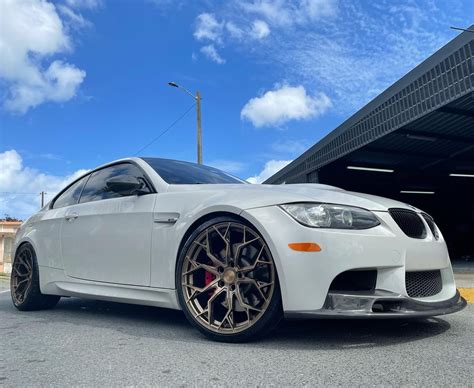 Bmw M3 E92 White With Bronze Stance Sf10 Wheel Wheel Front
