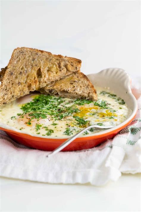 French Baked Eggs Oeufs En Cocotte Umami Girl