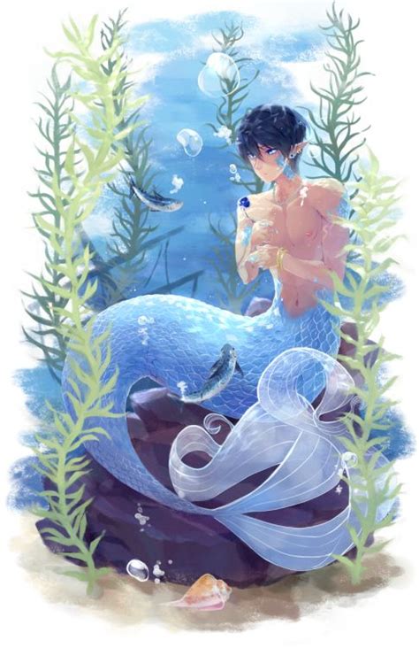 Anime Mermaid Mermaid Artwork Anime Merman
