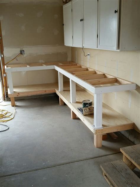 Install The Bench Top Plywood Garage Workbench Plans