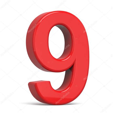 3d Plastic Red Number 9 Stock Photo By ©hstrongart 94816180