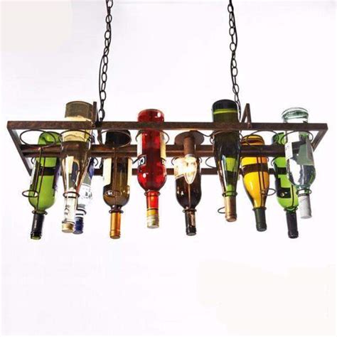 Hanging Wine Bottle Led Ceiling Pendant Light Fixture To Recycle 14 Of