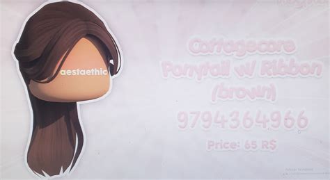 Corttagecore Ponytail W Ribbon Black Hair Roblox Brown Hair Roblox