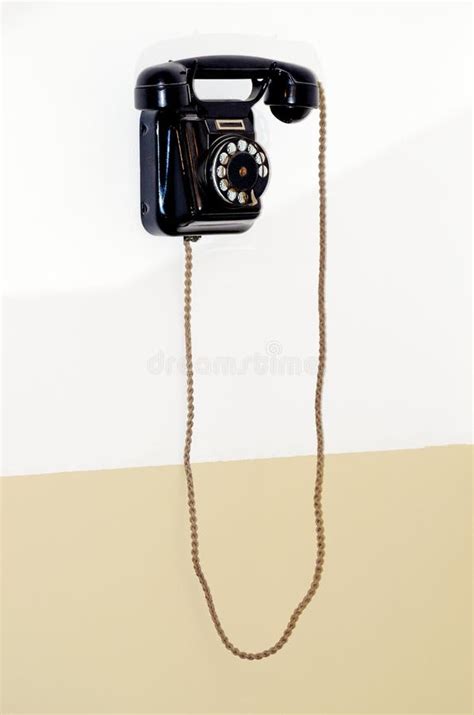 Vintage Phone Hanging On The Wall Stock Photo Image Of Equipment