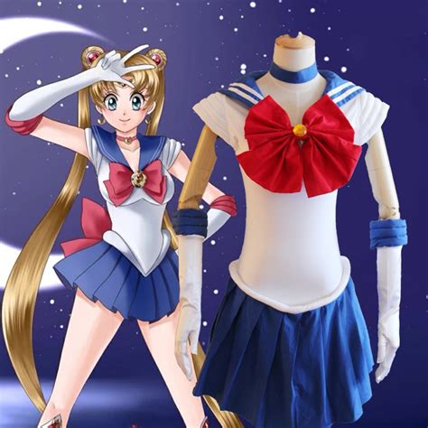 New Anime Pretty Soldier Sailor Moon Cosplay Costume Set