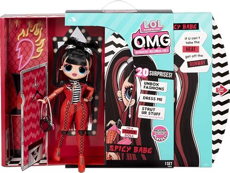 l o l surprise omg spicy babe fashion doll dress up doll set with 20 surprises multicolor