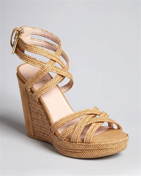 Stuart Weitzman Espadrille Platform Wedge Sandals Reins Bloomingdales