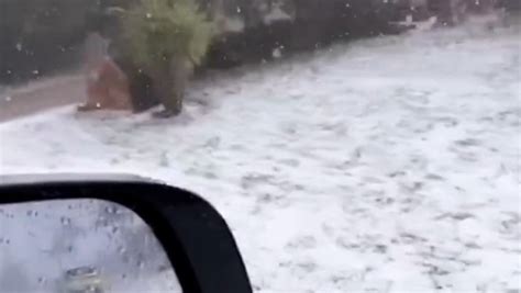 Storms Hail Head For Queensland As Nsw Town Left Covered In White