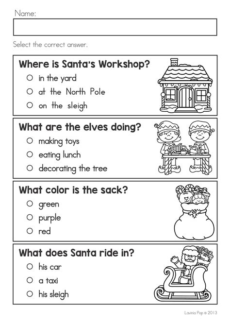Christmas Literacy Activities For Kindergarten Students Dd8