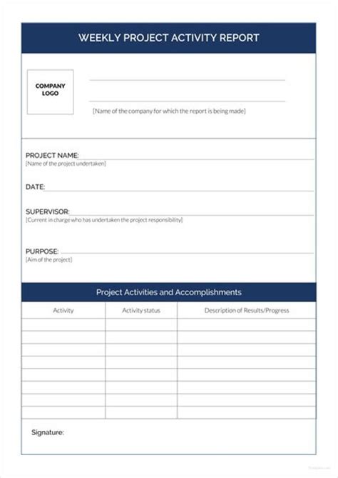 15 Weekly Activity Report Examples Pdf Word Examples