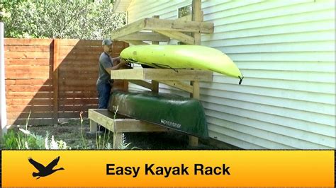 Simple Kayak Rack Build Under Dollars Youtube