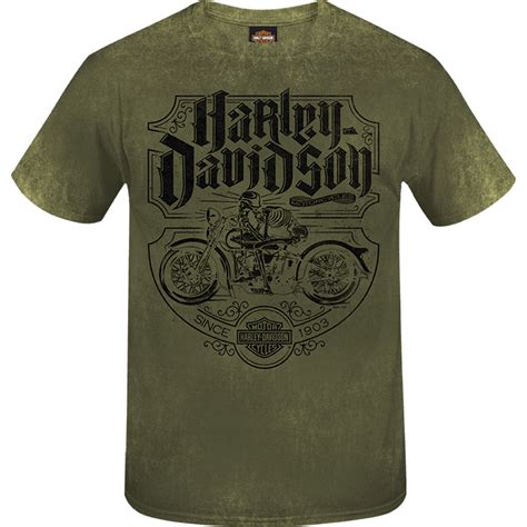 Tee Shirt Harley Davidson Skull Rider Harley Davidson Fwi