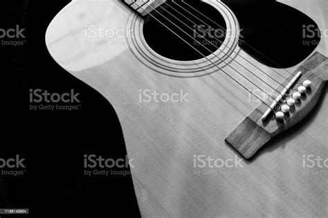 Wooden Acoustic Guitarblack And White Photo Stock Photo Download